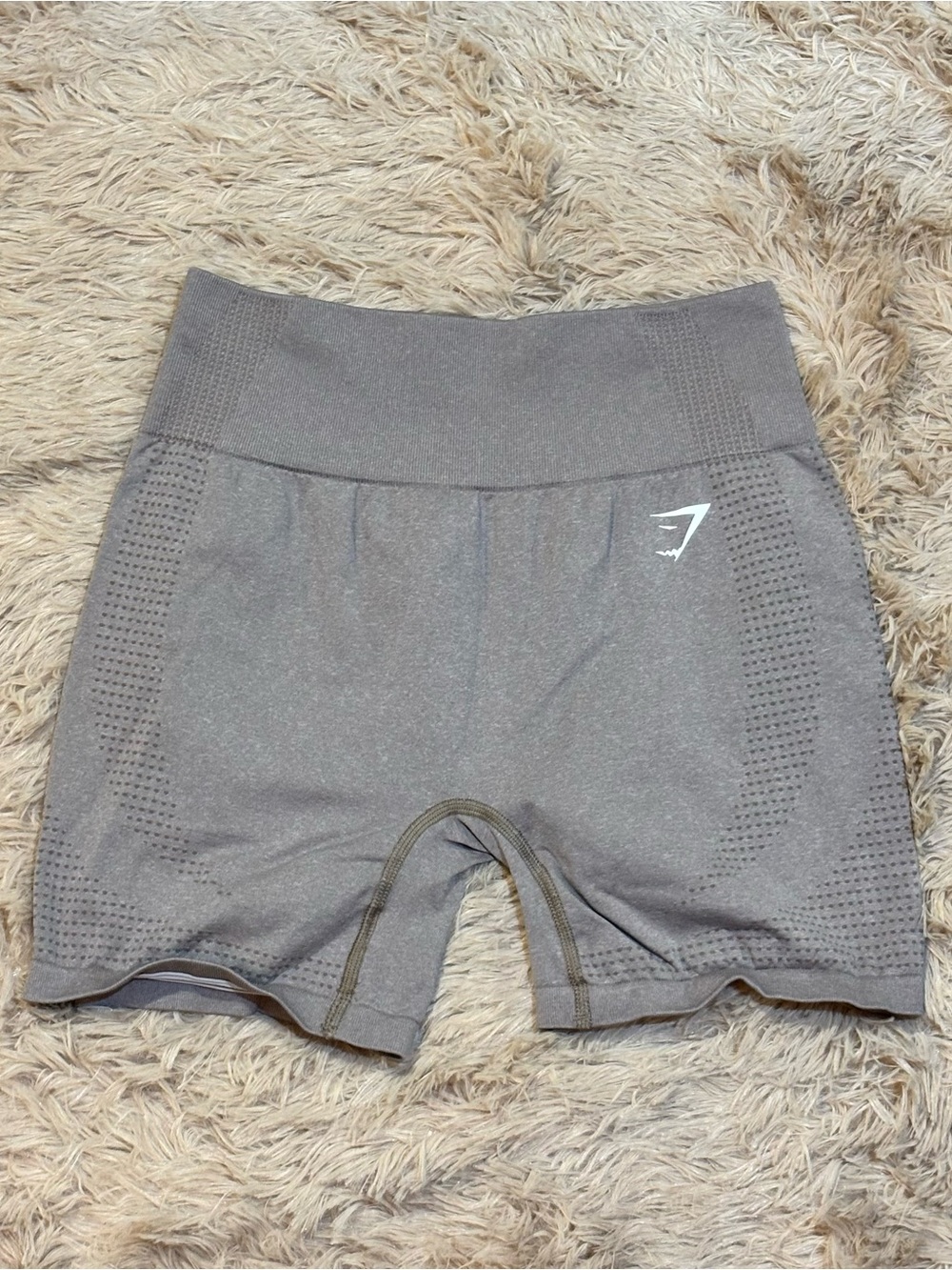 Gymshark Seamless High-Waist Athletic Shorts in Grey
